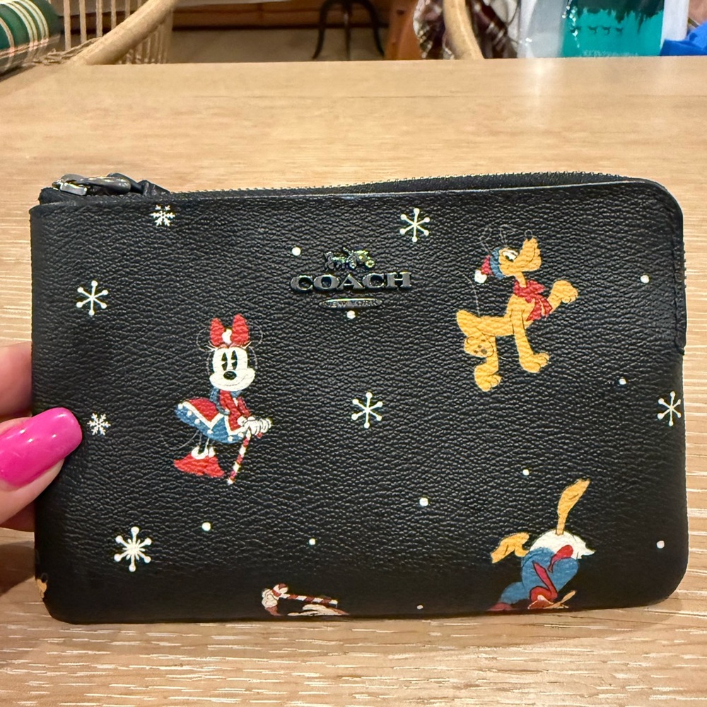 Coach Disney Minnie Mickey wallet pouch new w tag